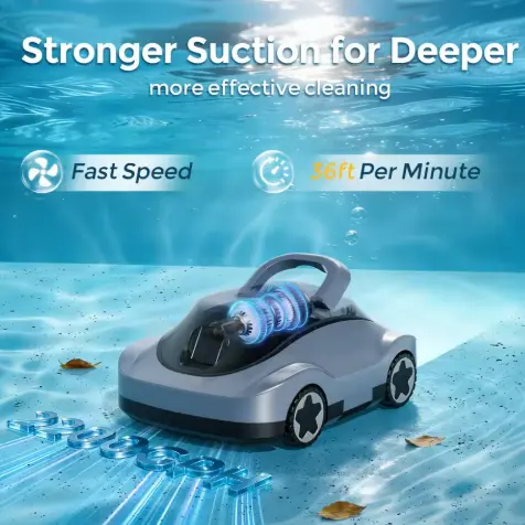 Cordless Robot Pool Cleaner na may Napakahusay na Suction Vacuum